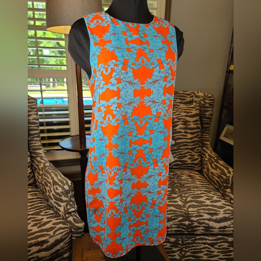 Eight Sixty Dress Turquiose and Orange Size Large